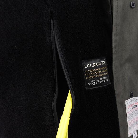 Rare 1950s London Fog Trench Coat Alpaca Mohair Liner Mens 42 Short - Picture 15 of 16